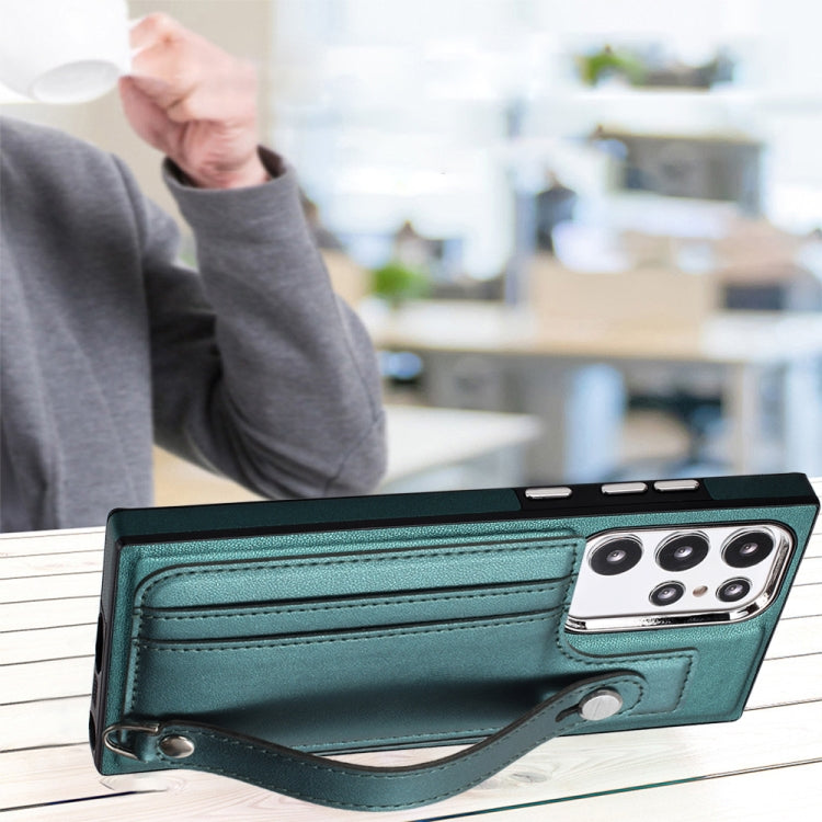 Shockproof Leather Phone Case with Wrist Strap, For Samsung Galaxy S23 Ultra, For Samsung Galaxy S23, For Samsung Galaxy A04 4G, For Samsung Galaxy A13 5G / A04S / M13 5G