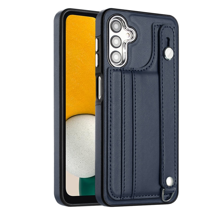 Shockproof Leather Phone Case with Wrist Strap, For Samsung Galaxy S23 Ultra, For Samsung Galaxy S23, For Samsung Galaxy A04 4G, For Samsung Galaxy A13 5G / A04S / M13 5G