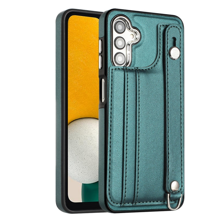 Shockproof Leather Phone Case with Wrist Strap, For Samsung Galaxy S23 Ultra, For Samsung Galaxy S23, For Samsung Galaxy A04 4G, For Samsung Galaxy A13 5G / A04S / M13 5G