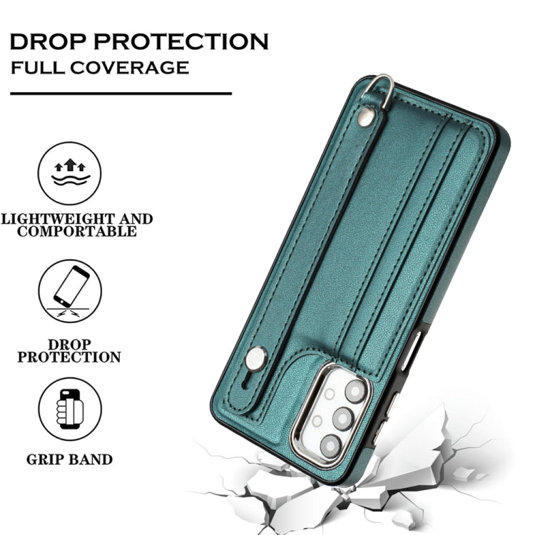 Étui en cuir antichoc avec dragonne pour Samsung Galaxy S22+ 5G, Samsung Galaxy S22 5G, Samsung Galaxy A22 5G, Samsung Galaxy S21 FE 5G, Samsung Galaxy A32 4G