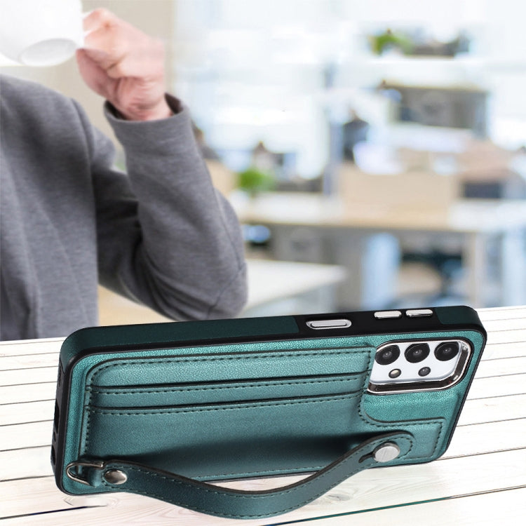 Étui en cuir antichoc avec dragonne pour Samsung Galaxy S22+ 5G, Samsung Galaxy S22 5G, Samsung Galaxy A22 5G, Samsung Galaxy S21 FE 5G, Samsung Galaxy A32 4G