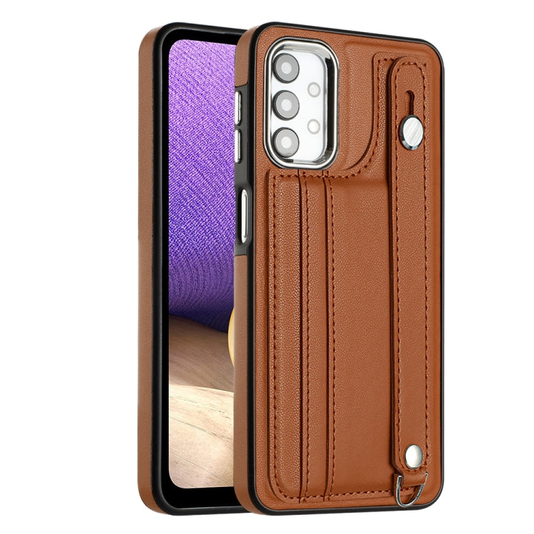 Étui en cuir antichoc avec dragonne pour Samsung Galaxy S22+ 5G, Samsung Galaxy S22 5G, Samsung Galaxy A22 5G, Samsung Galaxy S21 FE 5G, Samsung Galaxy A32 4G