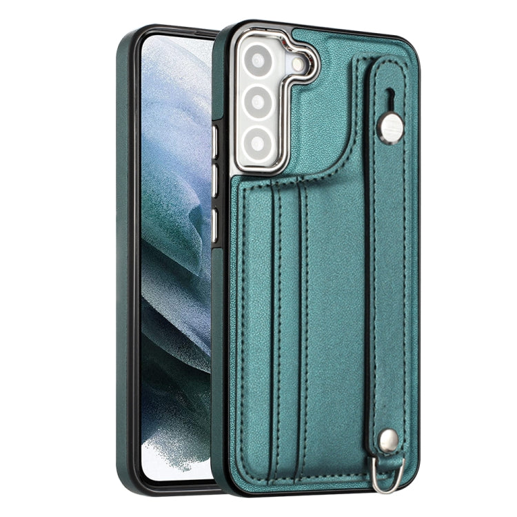 Shockproof Leather Phone Case with Wrist Strap, For Samsung Galaxy A22 5G, For Samsung Galaxy S21 FE 5G, For Samsung Galaxy A32 4G, For Samsung Galaxy A72 4G / A72 5G