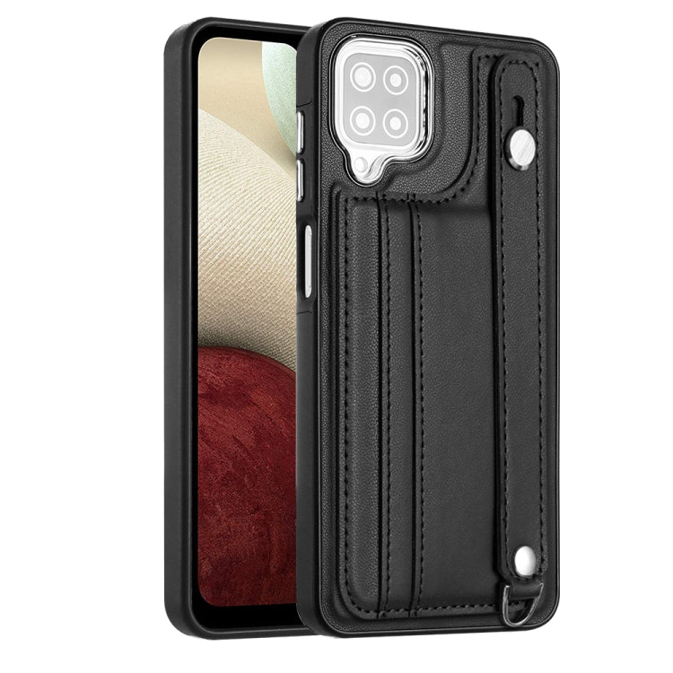 Shockproof Leather Phone Case with Wrist Strap, For Samsung Galaxy A52 4G / A52 5G, For Samsung Galaxy A12 4G / M12, For Samsung Galaxy A32 5G
