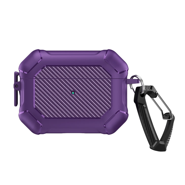 Carbon Brazing Dimension TPU+PC Headphone Protective Cover with Switch Lock & Carabiner, For AirPods Pro 2