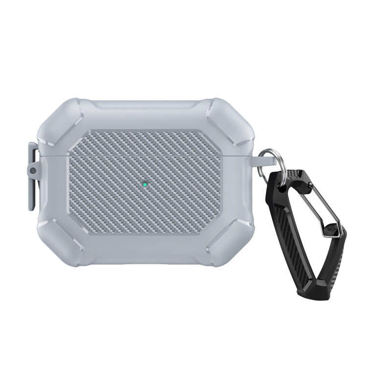 Carbon Brazing Dimension TPU+PC Headphone Protective Cover with Switch Lock & Carabiner, For AirPods Pro 2