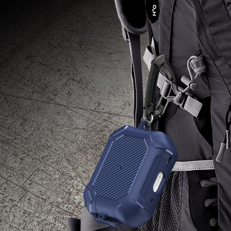 Carbon Brazing Dimension TPU+PC Headphone Protective Cover with Switch Lock & Carabiner, For AirPods Pro 2