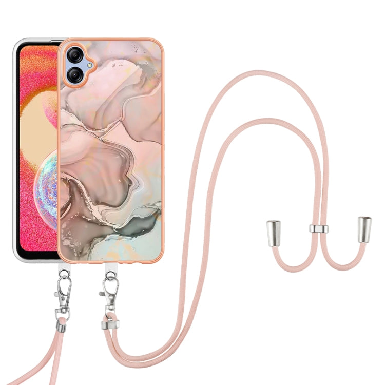 Electroplating Marble Dual-side IMD Phone Case with Lanyard