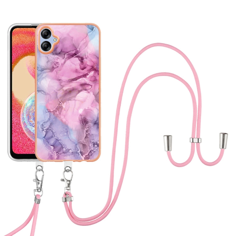 Electroplating Marble Dual-side IMD Phone Case with Lanyard