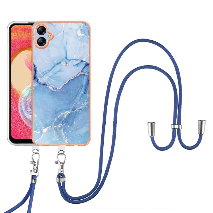 Electroplating Marble Dual-side IMD Phone Case with Lanyard