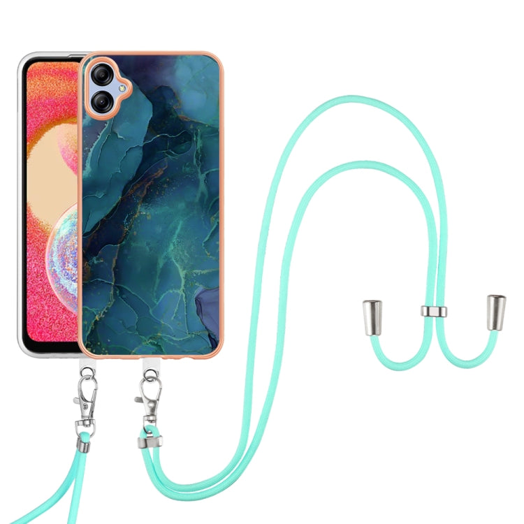 Electroplating Marble Dual-side IMD Phone Case with Lanyard
