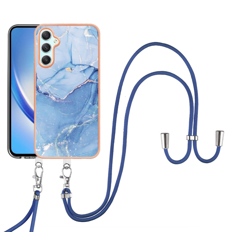 Electroplating Marble Dual-side IMD Phone Case with Lanyard
