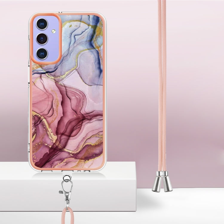 Electroplating Marble Dual-side IMD Phone Case with Lanyard