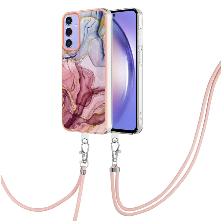 Electroplating Marble Dual-side IMD Phone Case with Lanyard