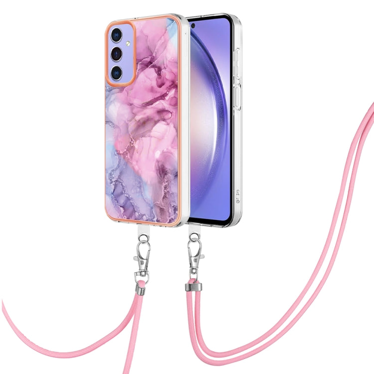 Electroplating Marble Dual-side IMD Phone Case with Lanyard