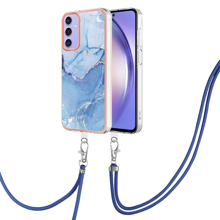 Electroplating Marble Dual-side IMD Phone Case with Lanyard