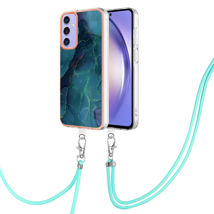 Electroplating Marble Dual-side IMD Phone Case with Lanyard