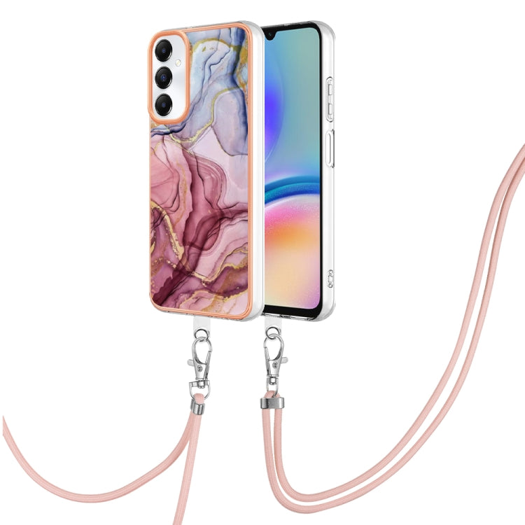 Electroplating Marble Dual-side IMD Phone Case with Lanyard