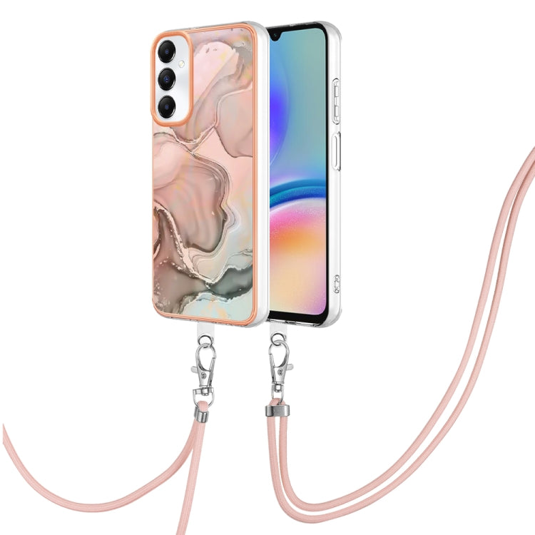 Electroplating Marble Dual-side IMD Phone Case with Lanyard