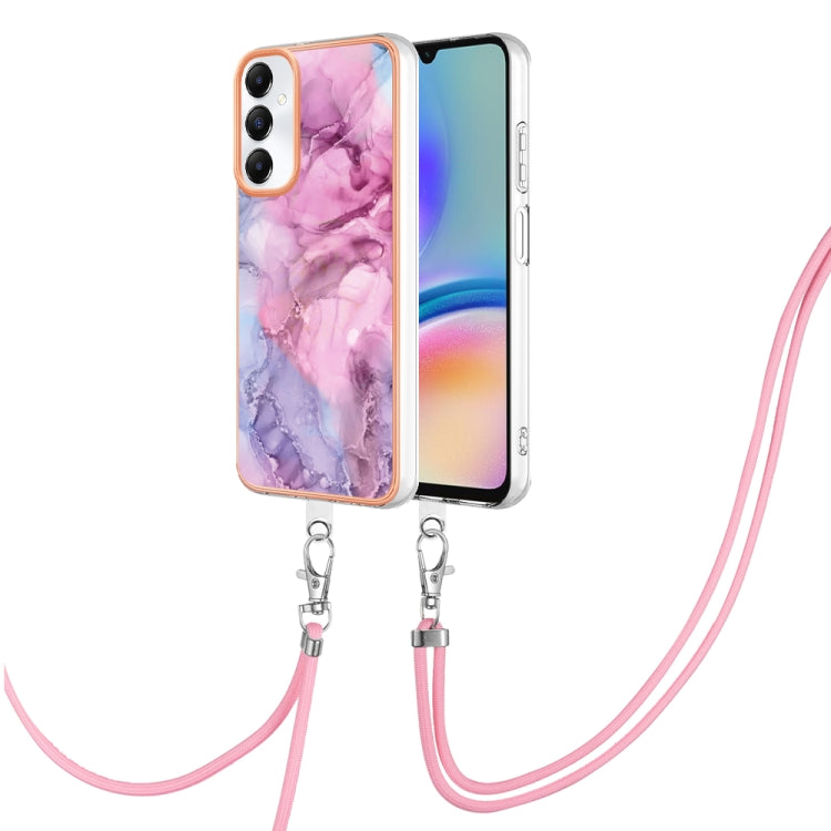 Electroplating Marble Dual-side IMD Phone Case with Lanyard