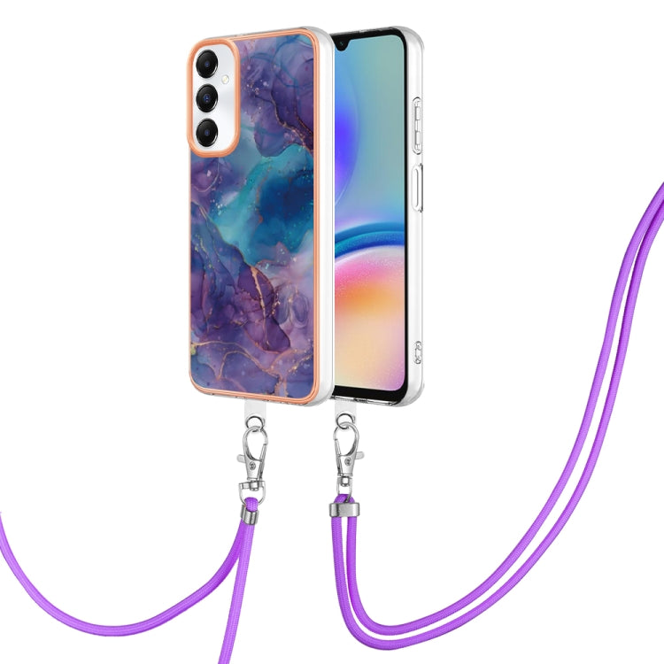 Electroplating Marble Dual-side IMD Phone Case with Lanyard