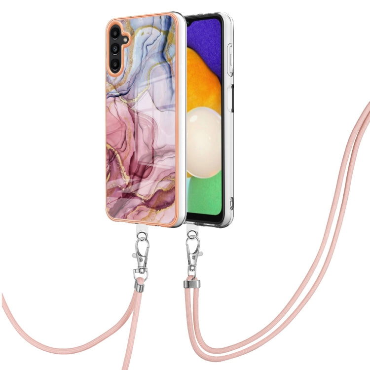 Electroplating Marble Dual-side IMD Phone Case with Lanyard
