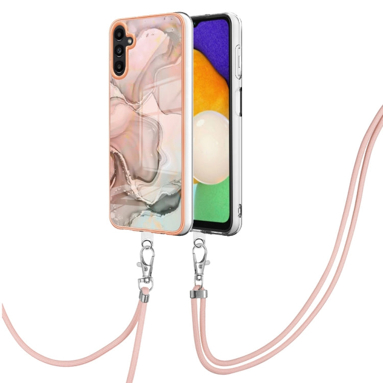 Electroplating Marble Dual-side IMD Phone Case with Lanyard