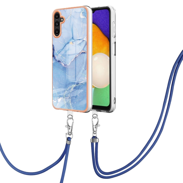 Electroplating Marble Dual-side IMD Phone Case with Lanyard