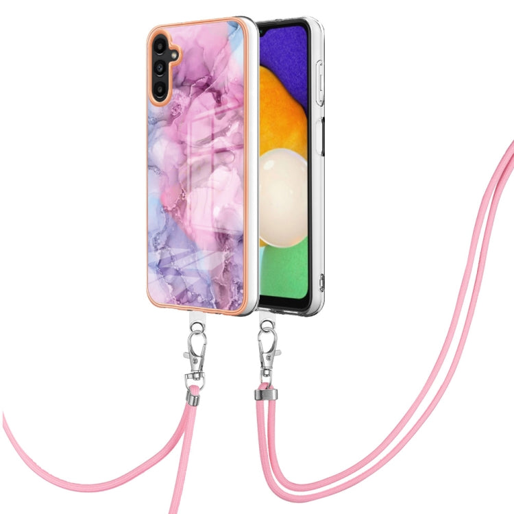 Electroplating Marble Dual-side IMD Phone Case with Lanyard