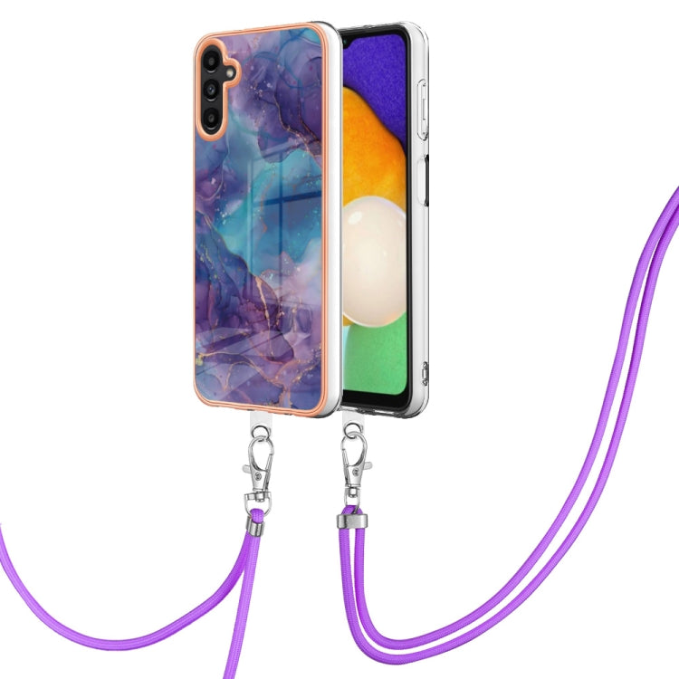Electroplating Marble Dual-side IMD Phone Case with Lanyard