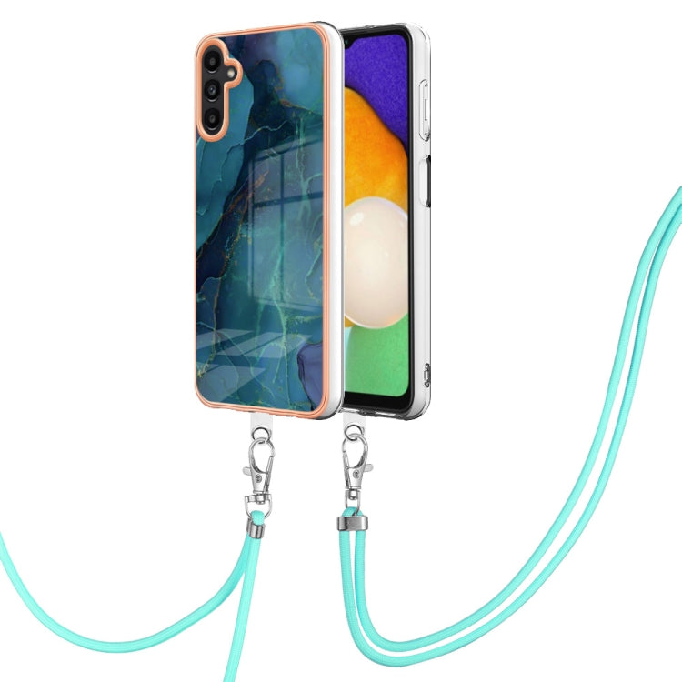Electroplating Marble Dual-side IMD Phone Case with Lanyard