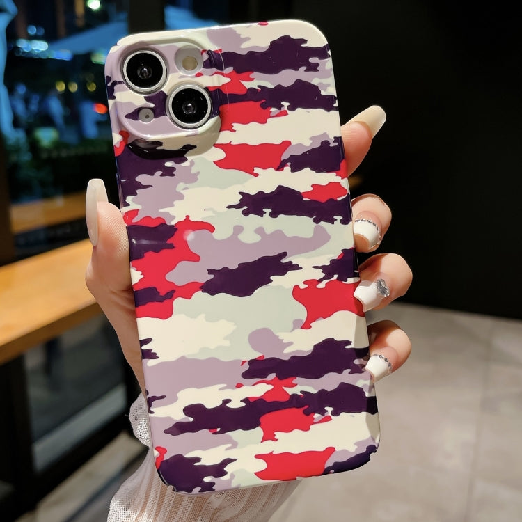 Precise Hole Camouflage Pattern PC Phone Case, For iPhone 15, For iPhone 14 Plus, For iPhone 14