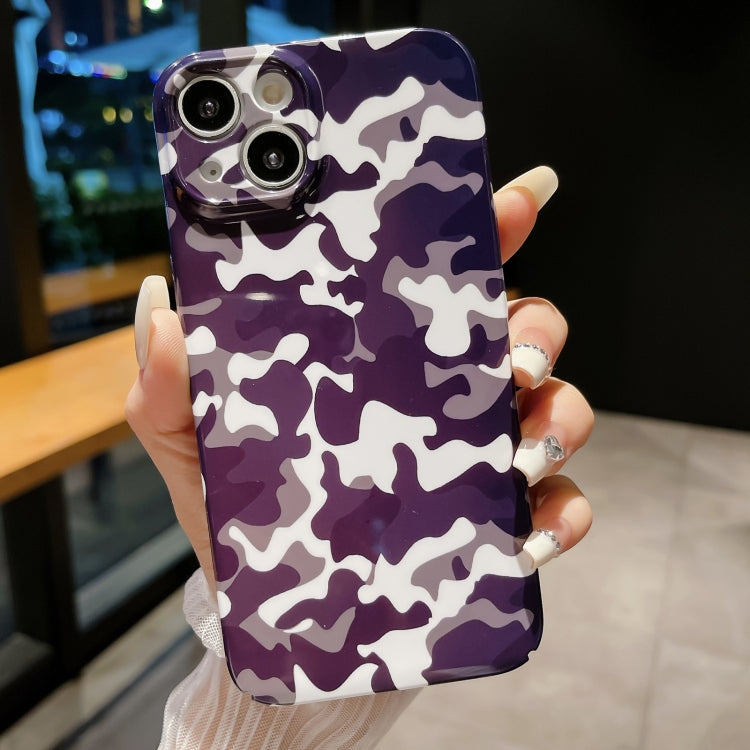 Precise Hole Camouflage Pattern PC Phone Case, For iPhone 15, For iPhone 14 Plus, For iPhone 14