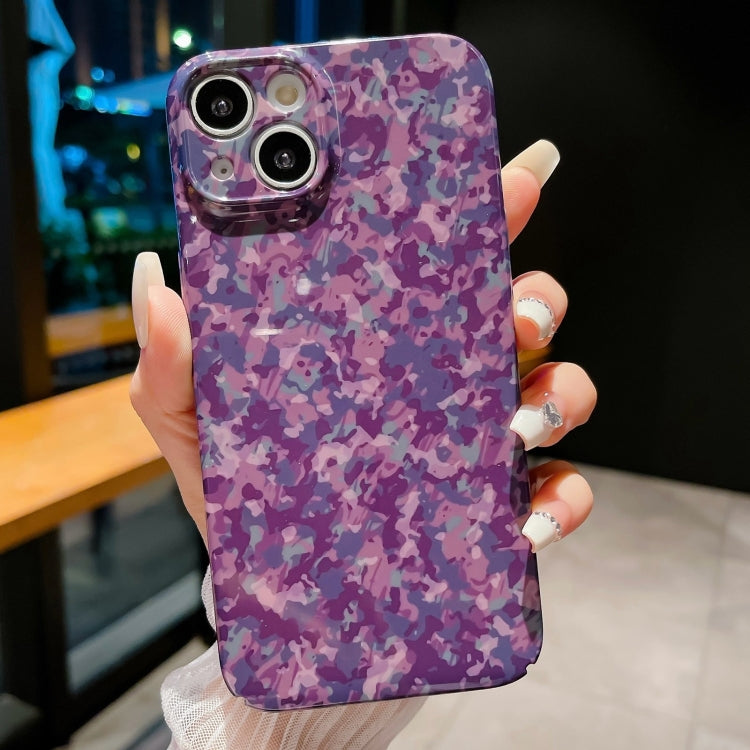 Precise Hole Camouflage Pattern PC Phone Case, For iPhone 15, For iPhone 14 Plus, For iPhone 14