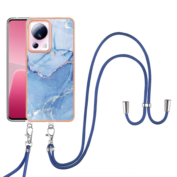 Electroplating Marble Dual-side IMD Phone Case with Lanyard