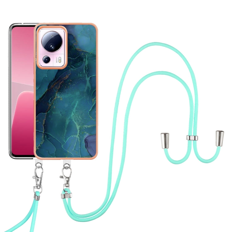 Electroplating Marble Dual-side IMD Phone Case with Lanyard