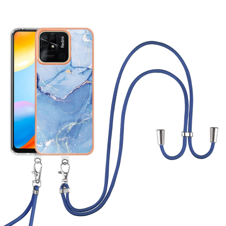 Electroplating Marble Dual-side IMD Phone Case with Lanyard