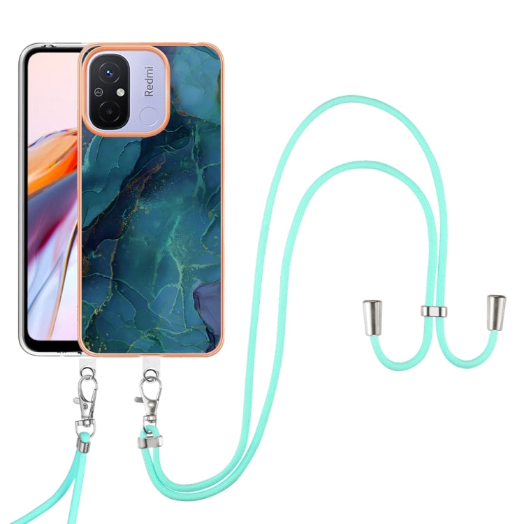 Electroplating Marble Dual-side IMD Phone Case with Lanyard