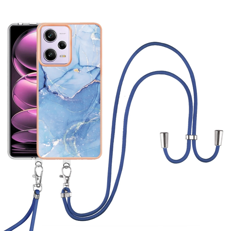 Electroplating Marble Dual-side IMD Phone Case with Lanyard