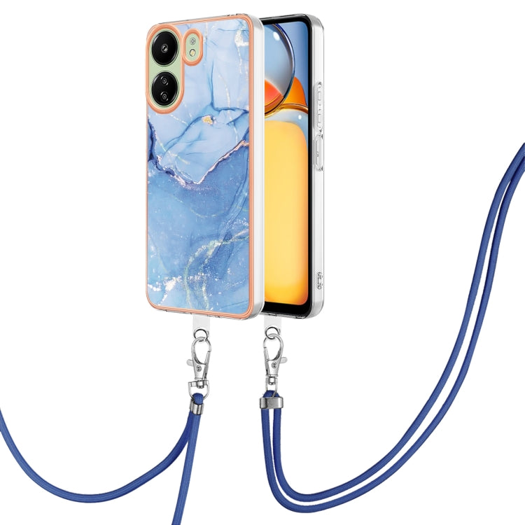 Electroplating Marble Dual-side IMD Phone Case with Lanyard