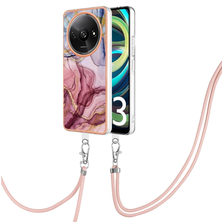 Electroplating Marble Dual-side IMD Phone Case with Lanyard