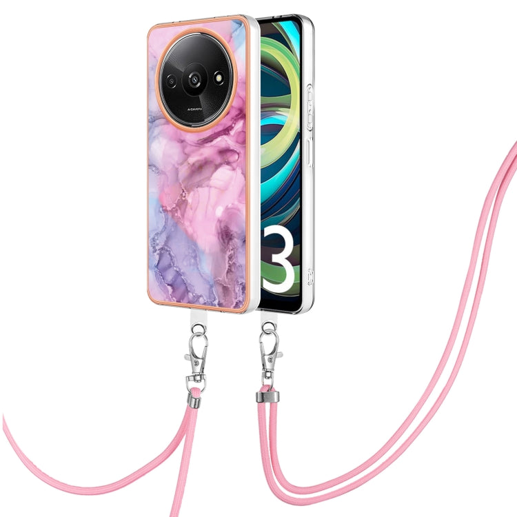 Electroplating Marble Dual-side IMD Phone Case with Lanyard