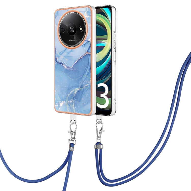 Electroplating Marble Dual-side IMD Phone Case with Lanyard