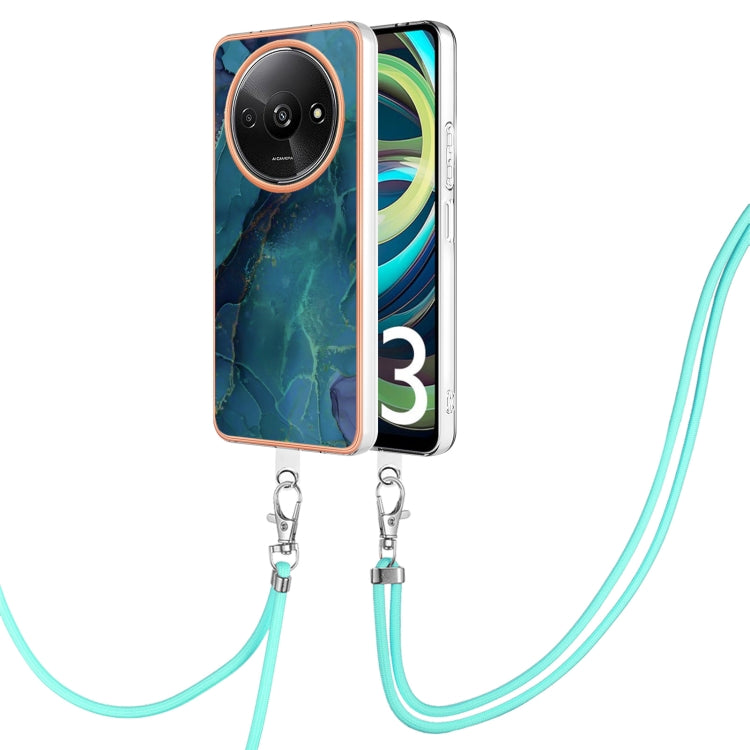 Electroplating Marble Dual-side IMD Phone Case with Lanyard