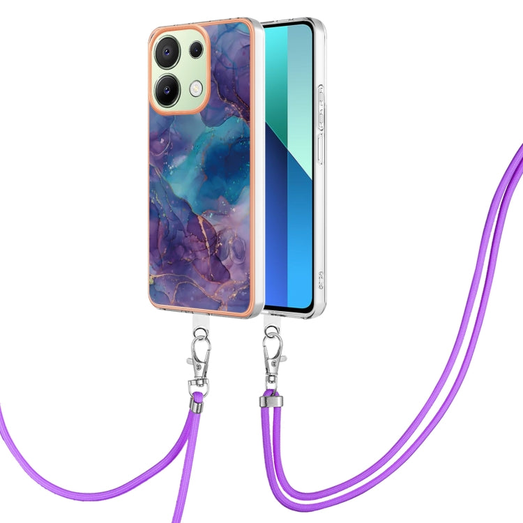 Electroplating Marble Dual-side IMD Phone Case with Lanyard
