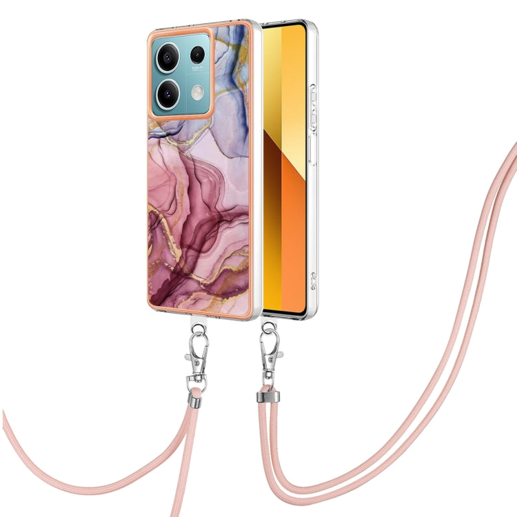 Electroplating Marble Dual-side IMD Phone Case with Lanyard