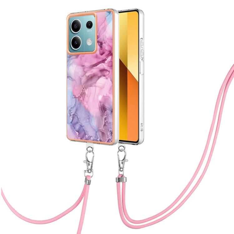 Electroplating Marble Dual-side IMD Phone Case with Lanyard