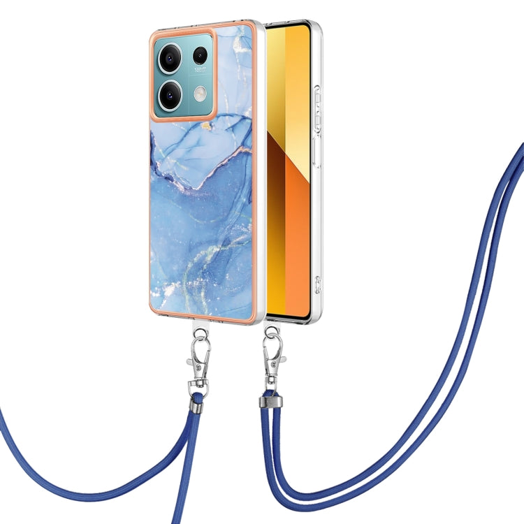Electroplating Marble Dual-side IMD Phone Case with Lanyard