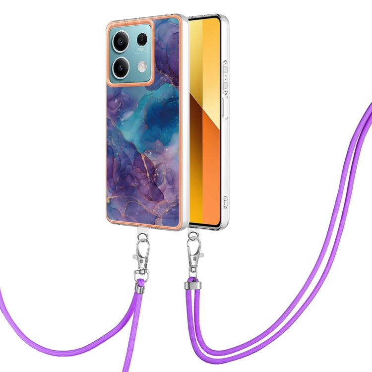 Electroplating Marble Dual-side IMD Phone Case with Lanyard