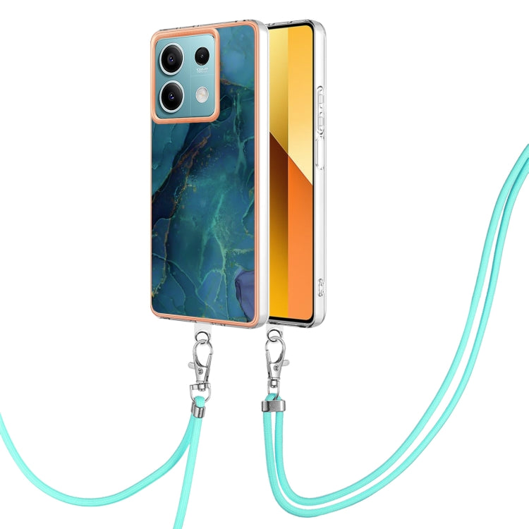 Electroplating Marble Dual-side IMD Phone Case with Lanyard
